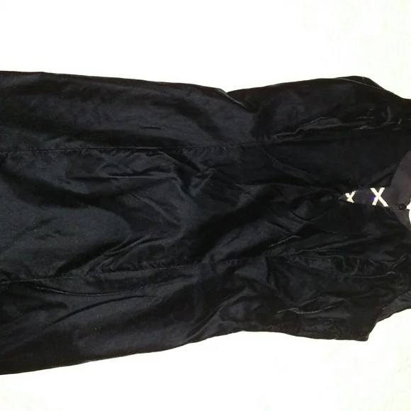 Jeweled neckline detailed Black Velvet dress - Picture 8 of 11